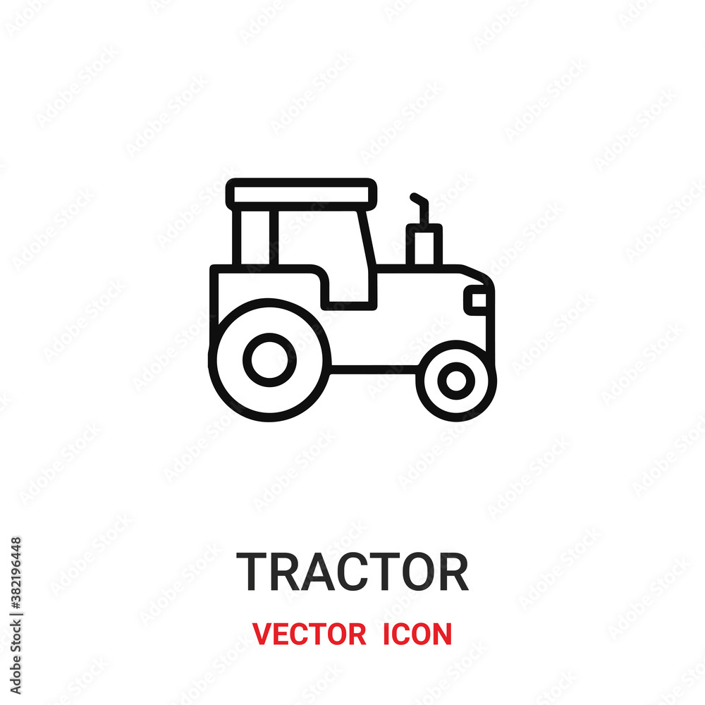Aufkleber tractor icon vector symbol. tractor symbol icon vector for your design. modern outline icon for your