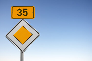 Bundesstraße 35, B 35, Verkehrsschild