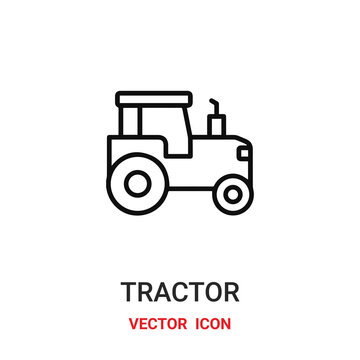tractor icon vector symbol. tractor symbol icon vector for your design. Modern outline icon for your website and mobile app design.