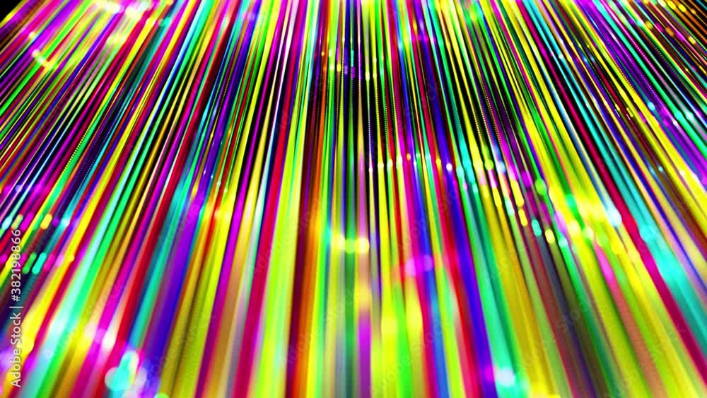 Poster abstract background glow multicolor lines form surface. beautiful curved lines as beautiful looped c