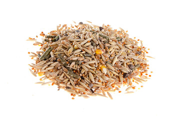 food for rodents on a white background