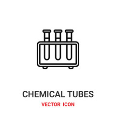 chemical tubes icon vector symbol. chemical tubes symbol icon vector for your design. Modern outline icon for your website and mobile app design.