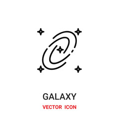 Galaxy vector icon. Modern, simple flat vector illustration for website or mobile app.Space or astronomy symbol, logo illustration. Pixel perfect vector graphics