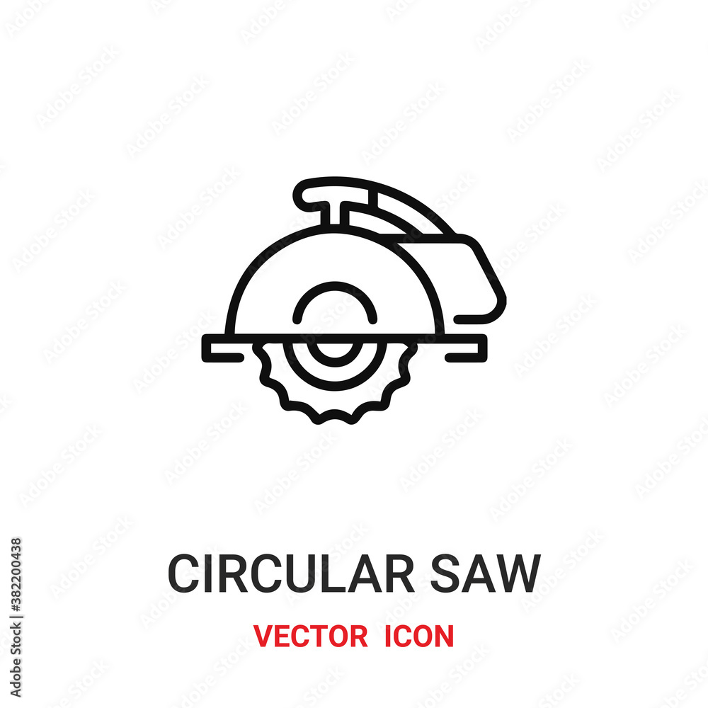 Aufkleber circular saw icon vector symbol. circular saw symbol icon vector for your design. modern outline ico