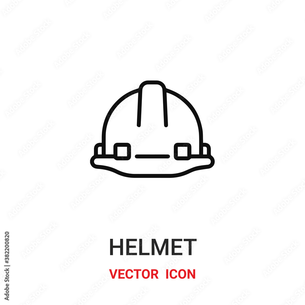 Aufkleber helmet icon vector symbol. helmet symbol icon vector for your design. modern outline icon for your w