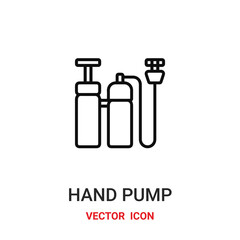 hand pump icon vector symbol. hand pump symbol icon vector for your design. Modern outline icon for your website and mobile app design.