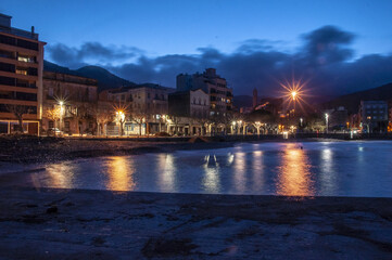 Levante en invierno, Portbou, Costa Brava, Girona, Cataluña, España, Mar Mediterráneo 