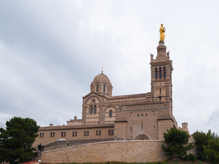 Obraz premium Basilica of Our Lady of the Guard (Notre-Dame de la Garde), Marseille, France