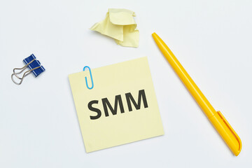 Social media marketing concept like sticky notes