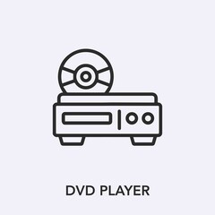 dvd player icon vector sign symbol