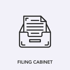 filing cabinet icon vector sign symbol