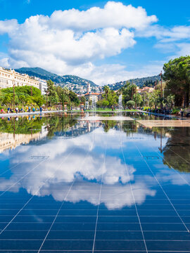 Promenade du Paillon Fountain in Nice, France