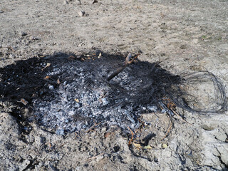 burning car tires pollutes the nature a lot,