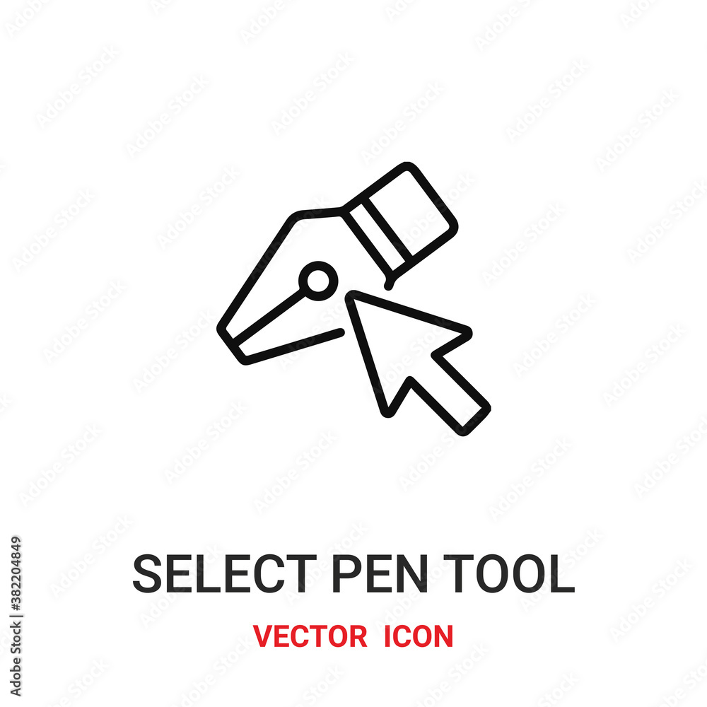 Poster pen tool icon vector symbol. pen tool symbol icon vector for your design. modern outline icon for yo