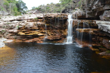 Obraz premium The caves and waterfalls of the Chapada Diamantina National Park in Bahia, Brazil