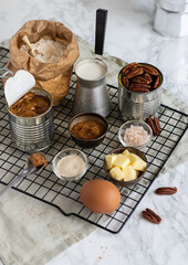 Ingredients for cinnamon roll 