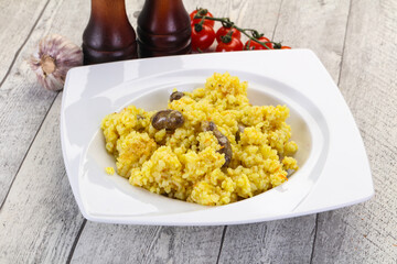 Rice with Chicken hearts