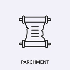 parchment icon vector sign symbol