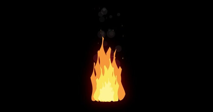 Cartoon flame animation. Flame background and texture.cartoon fire animation. 4K,HD,SD resolution.