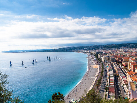 Sailing regatta in Nice, French Riviera, France