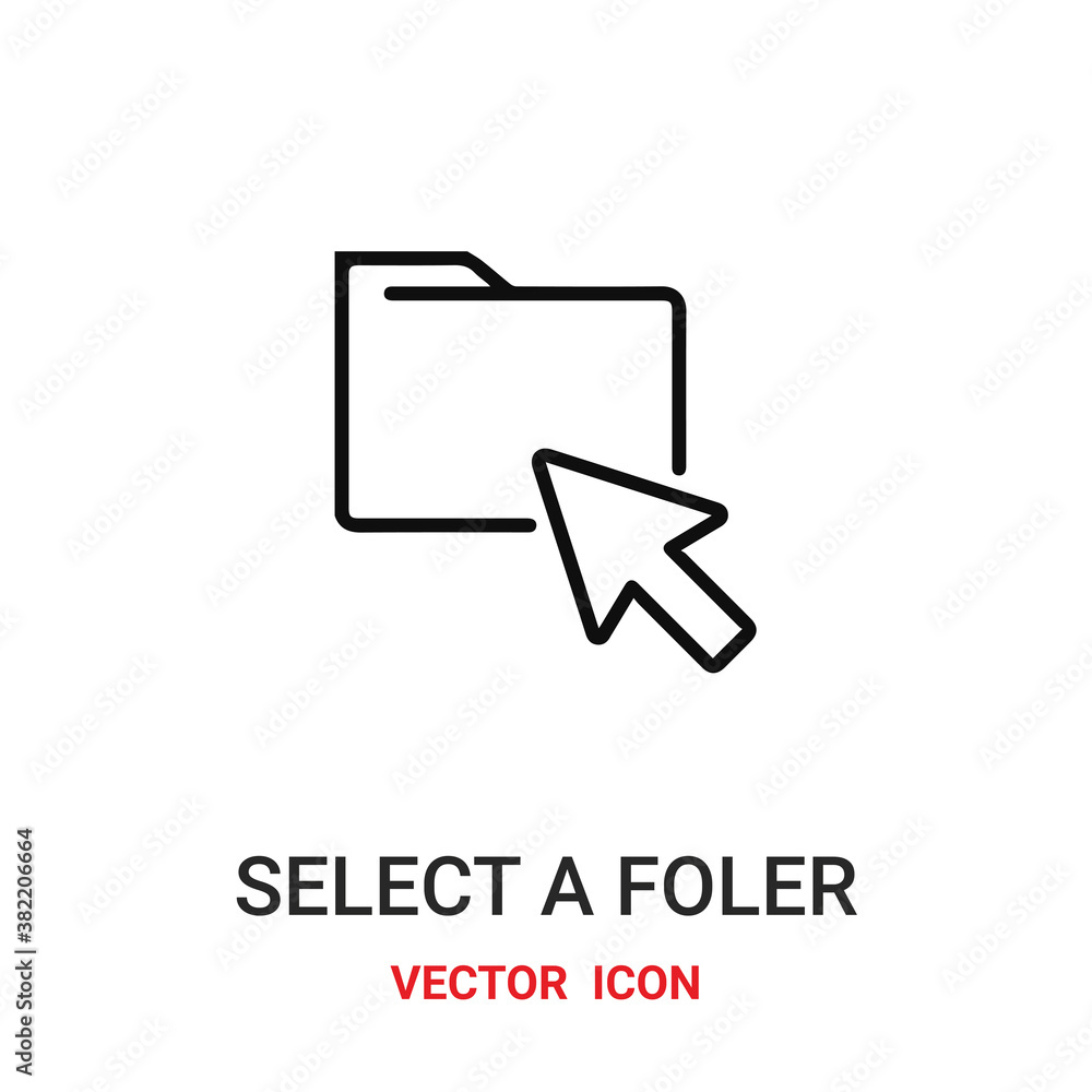 Poster select a folder vector icon. modern, simple flat vector illustration for website or mobile app. sele