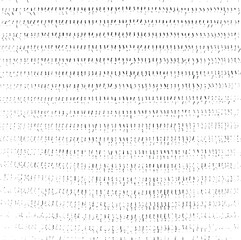 Abstract vector noise. Small particles of debris and dust. Distressed uneven background. Grunge texture overlay with fine grains isolated on white background. Vector illustration. EPS10.