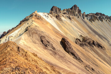 colorful volcanic ridge