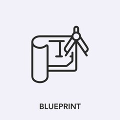 blueprint icon vector sign symbol