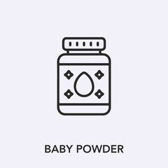baby powder icon vector sign symbol