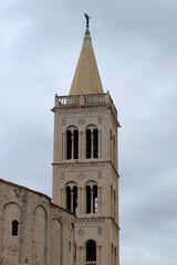 Fototapeta na wymiar church tower in the old town Zadar, Croatia