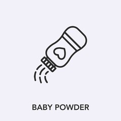 baby powder icon vector sign symbol