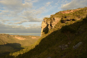 The beautiful mountain landscape of the Chapada Diamantina National Park in Bahia, Brazil