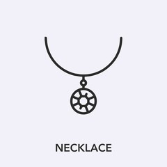 necklace icon vector sign symbol