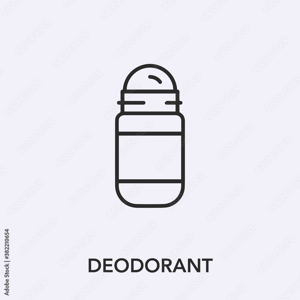 Poster deodorant icon vector. linear style sign for mobile concept and web design. deodorant symbol illustr