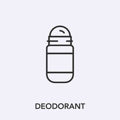 deodorant icon vector. Linear style sign for mobile concept and web design. deodorant symbol illustration. Pixel vector graphics - Vector.