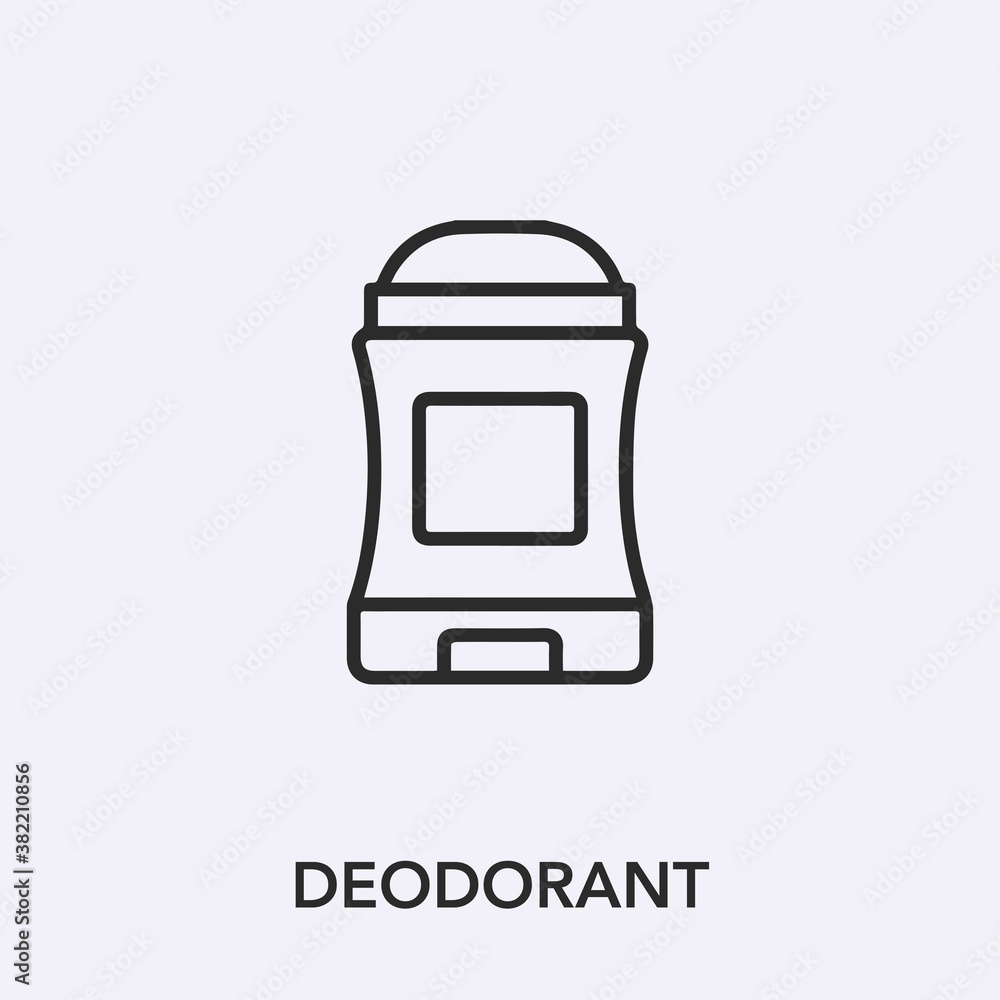 Poster deodorant icon vector. linear style sign for mobile concept and web design. deodorant symbol illustr