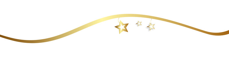 Gold Stern Sterne Band Banner Welle Wellen