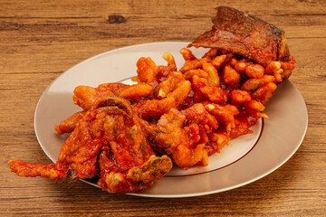 Chinese cuisine squirrel fish with sauce