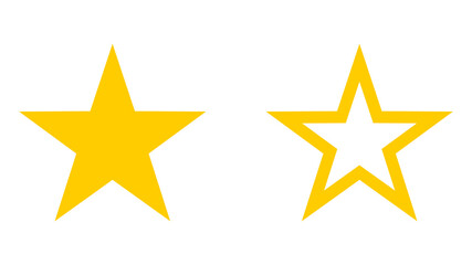 Obraz premium Set of Golden Review or Feedback Stars. Vector Image.