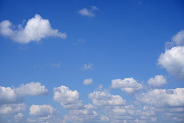 Naklejka na ściany i meble blue sky and clouds in summer day