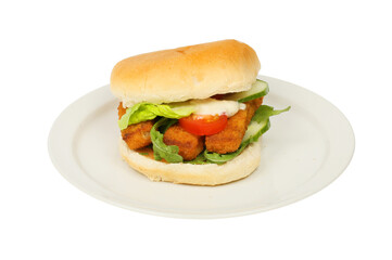 Fish fingers in a roll