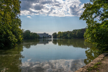 Fototapeta premium urban park in cologne city forest