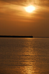 Naklejka premium 西伊豆海岸の夕陽