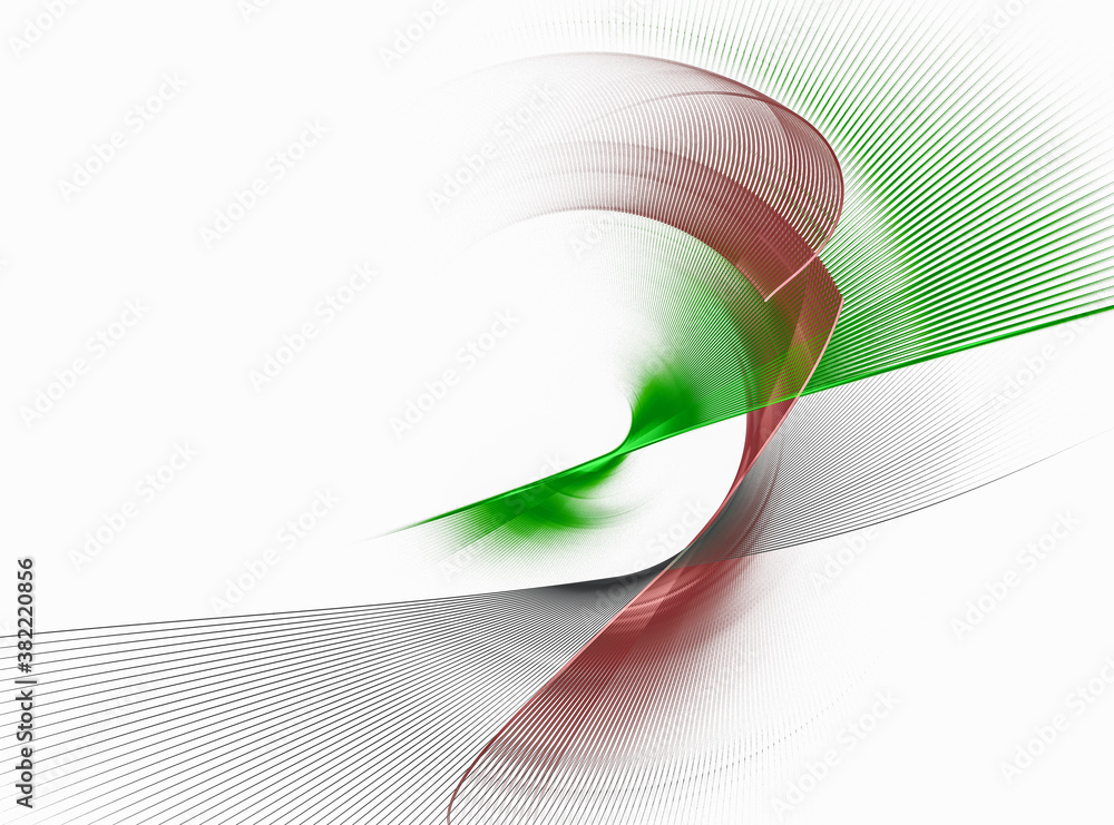 Poster multi-colored flat surfaces are arranged diagonally and at an angle on a white background. copy spac