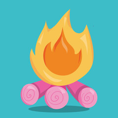 camper pink fire