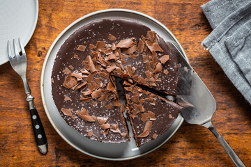 Sweet chocolate cheese cake.