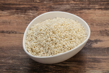 Raw arborio rice for Risotto