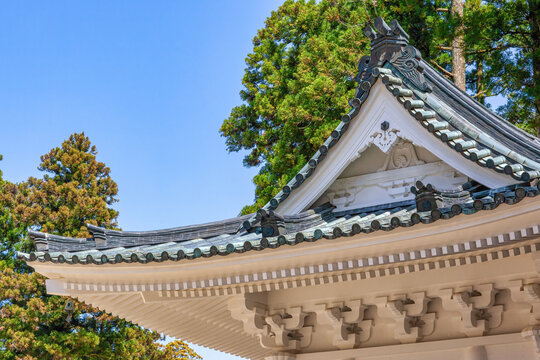White  Japanese Pagoda roof detail