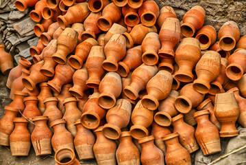 Nepal red terra-cotta fired pottery