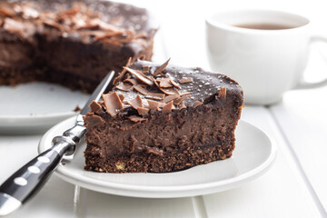 Sweet chocolate cheese cake.